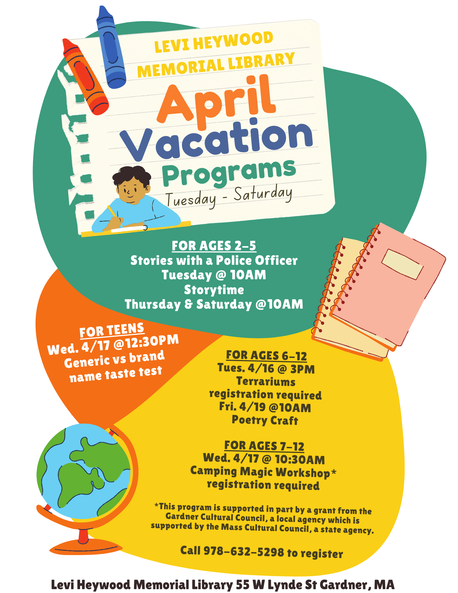 April vacation Programs