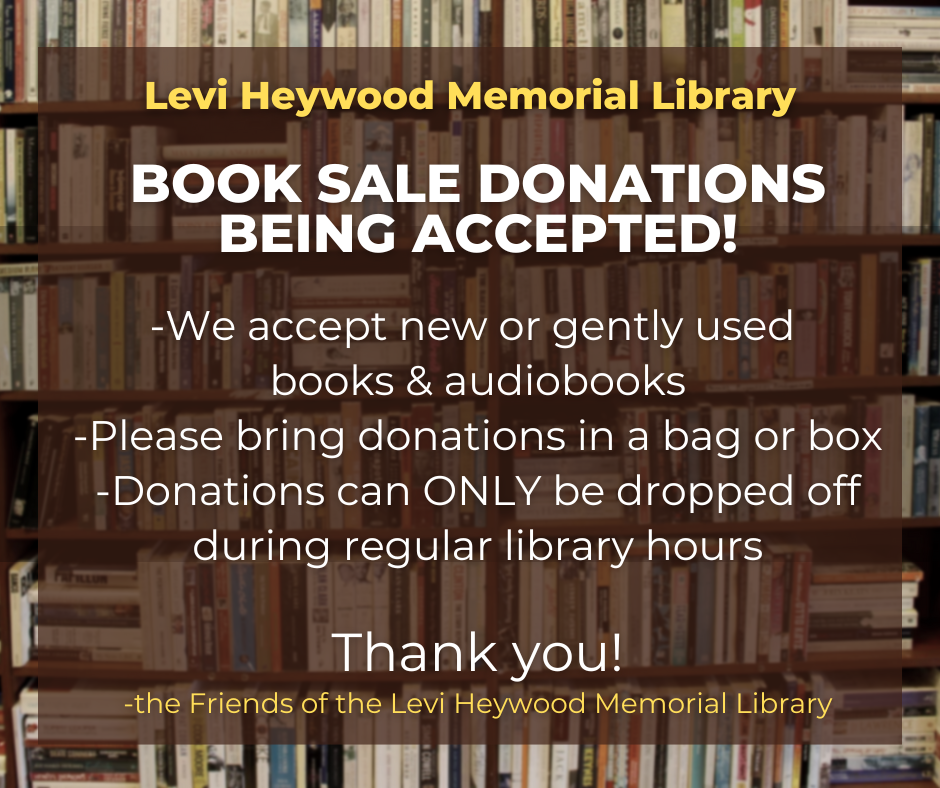 Donations for book sale